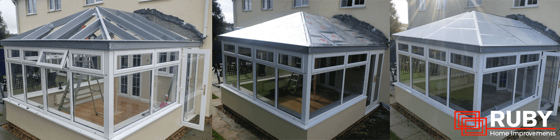 solid roof conservatory stages